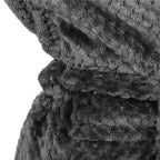 Halat de baie pentru femei pana la genunchi, cu gluga, marimea S/M, gri inchis