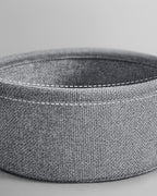 VASAGLE Masuta de cafea rotunda cu cos de stofa, stil modern, 45x50cm, negru-gri