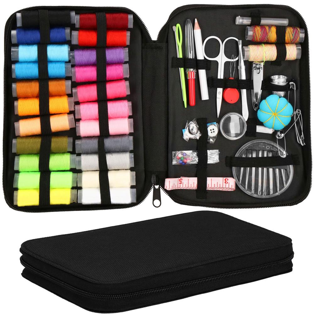 Set articole de cusut cu geanta de depozitare, 100 piese