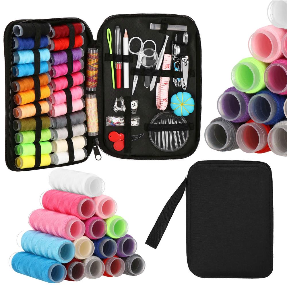 Set articole de cusut cu geanta de depozitare, 100 piese