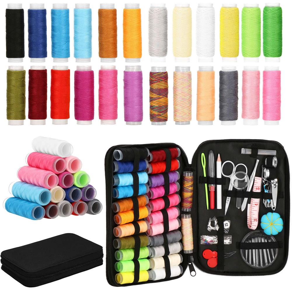 Set articole de cusut cu geanta de depozitare, 100 piese