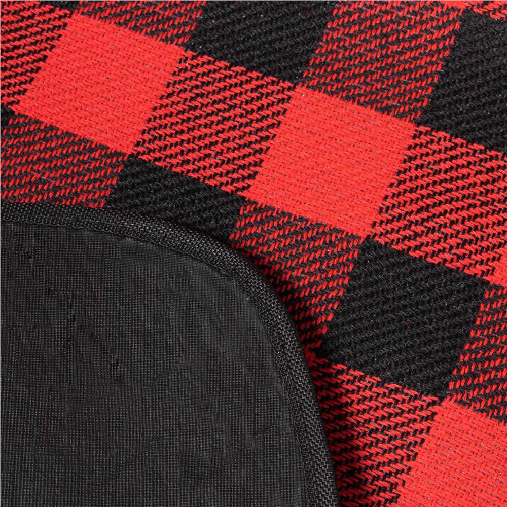 Patura pentru picnic sau plaja, cu folie izolatoare si maner, 150x200cm, rosu negru