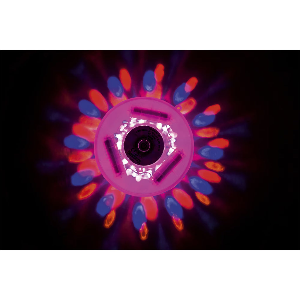 Lampa plutitoare cu LED pentru piscina Bestway FloatBright, 4 culori, 7 moduri, functionare cu 3 baterii AA