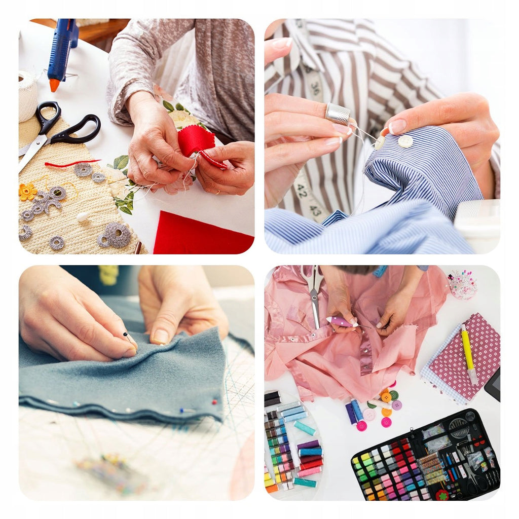 Set articole de cusut cu geanta de depozitare, 100 piese