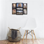 Rama foto de perete, colaj de 6 fotografii, 36x42cm, negru