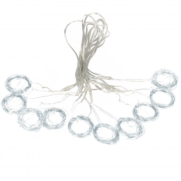 Perdea luminoasa 300 LED-uri, 3m, pentru interior/exterior, telecomanda, iluminare alba