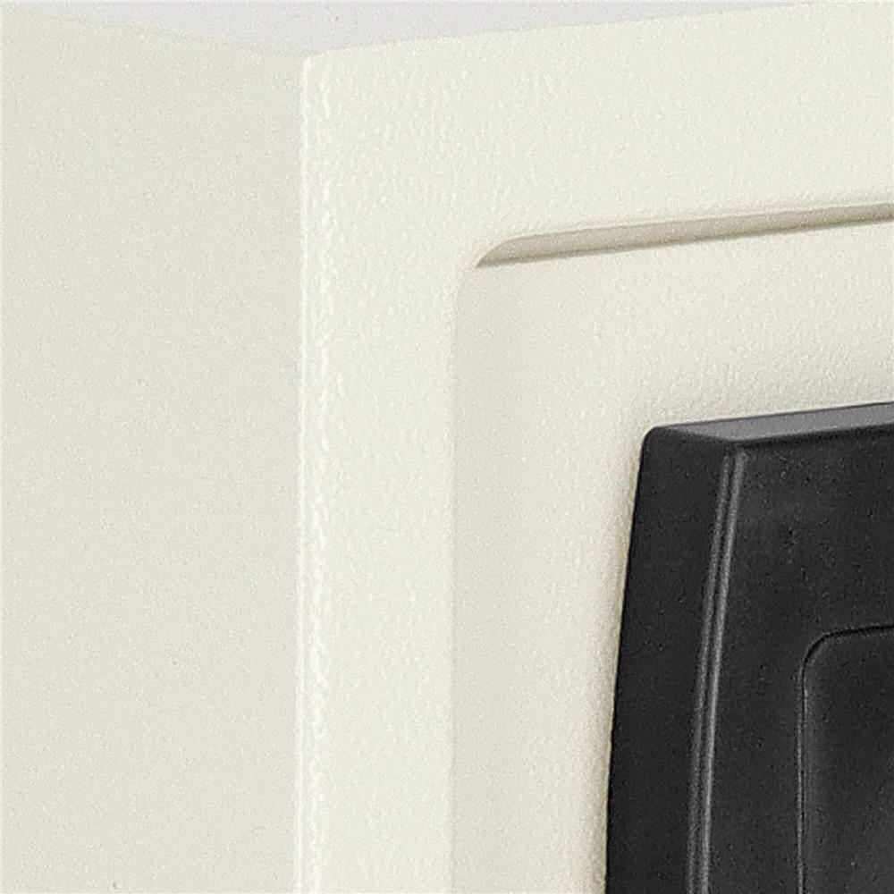 Seif electronic standard cu cifru si cheie, 200x300x200 mm, Otel, Bej