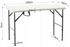 Masa dreptunghiulara pliabila multifunctionala, 120x75x60cm, alba