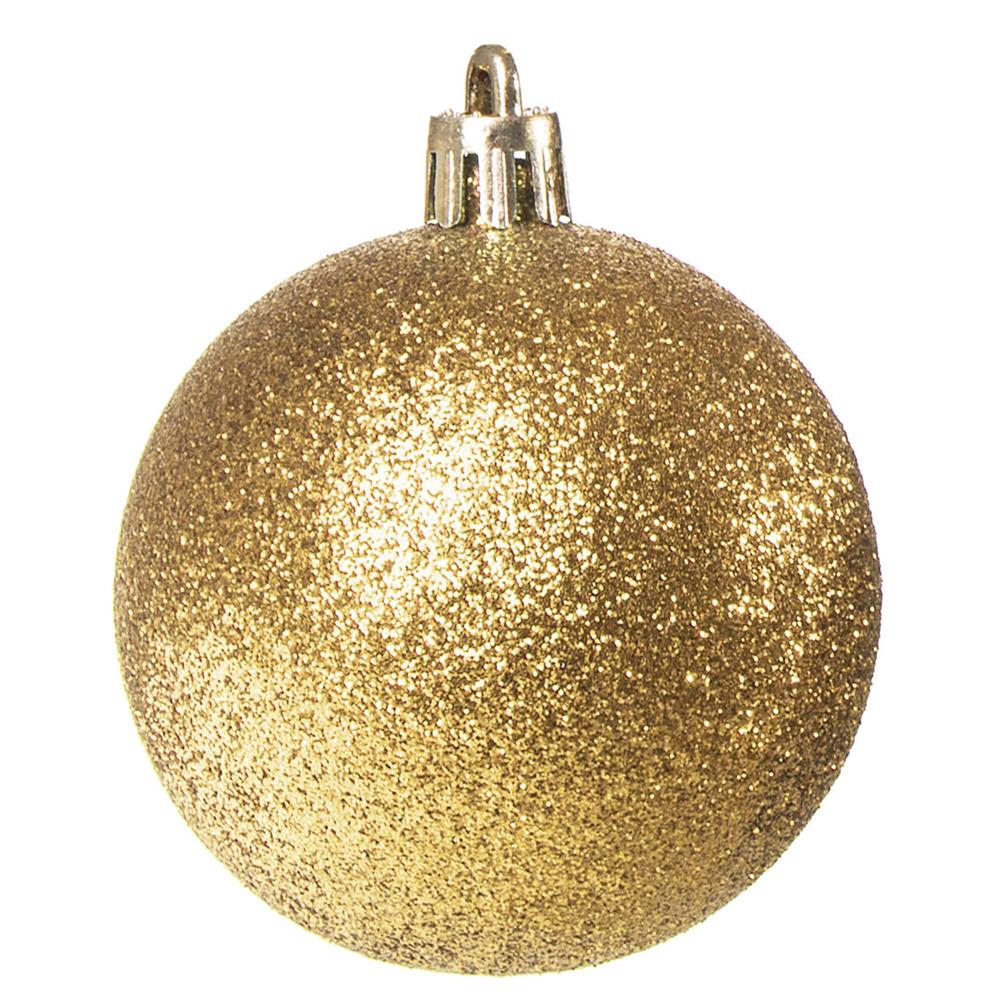 Set globuri de Craciun, 30 bucati, 3 modele, 3cm, auriu