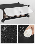 SONGMICS Dulap de depozitare pantofi modular, configurabil cu 10 compartimente, 43x31x173 cm, negru