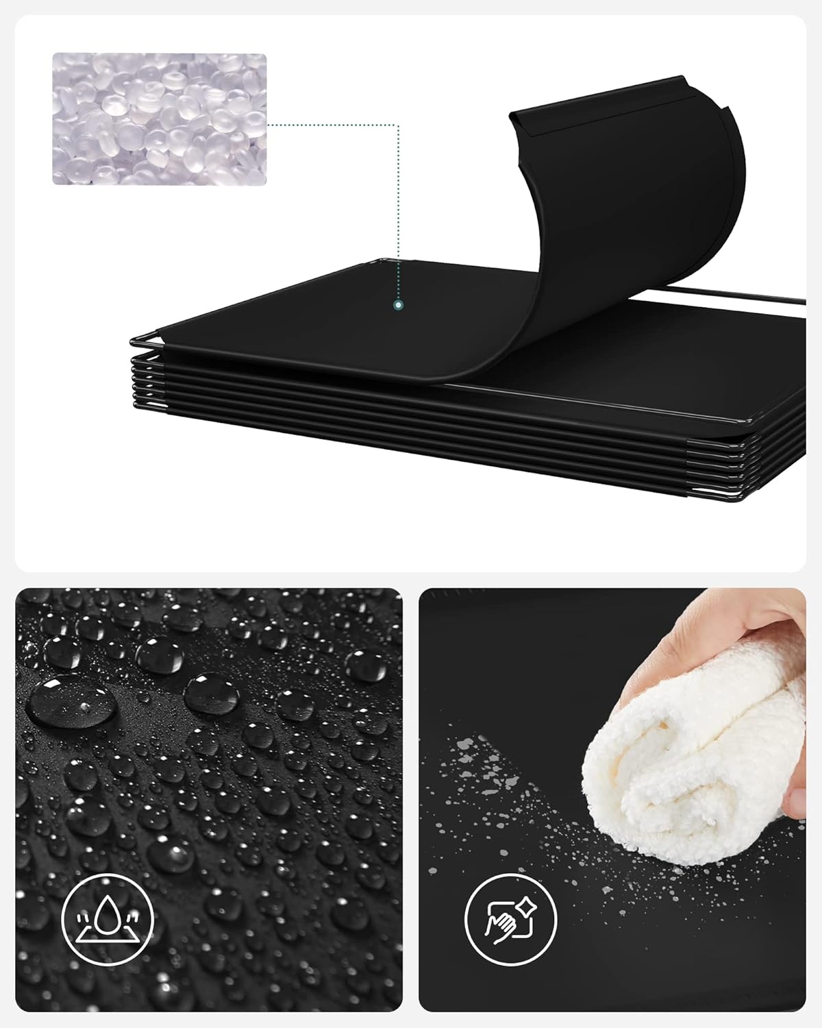 SONGMICS Unitate de depozitare cu 16 cuburi, pentru pantofi sau haine, personalizabil, 31x123x123 cm, negru