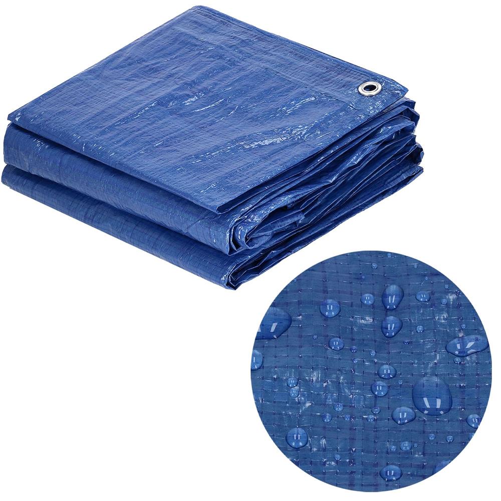 Prelata din polietilena impermeabila laminata, 60g/m2, 8x10m, albastra