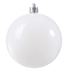 Set globuri de Craciun, 20 bucati, 6cm, alb perlat