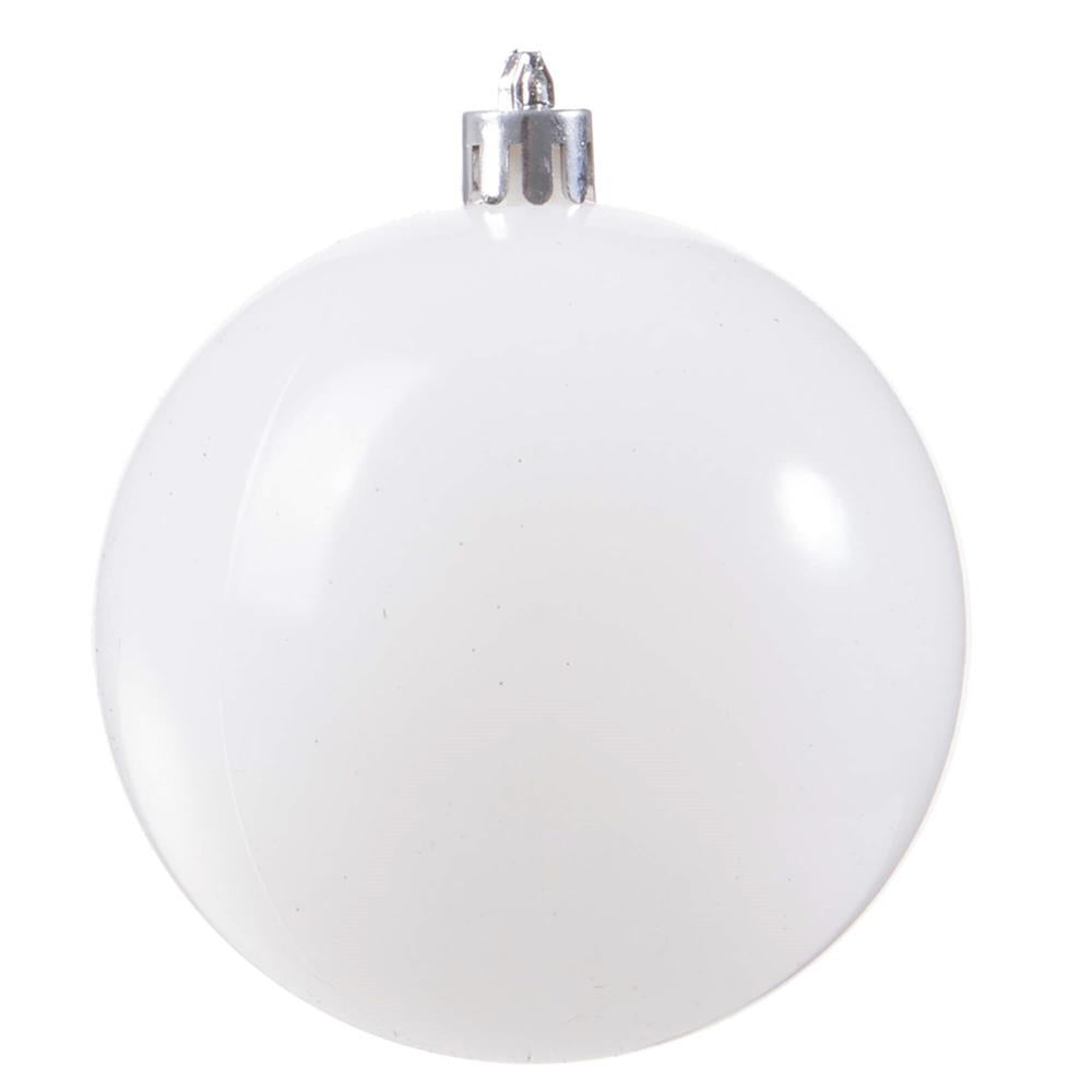 Set globuri de Craciun, 20 bucati, 6cm, alb perlat