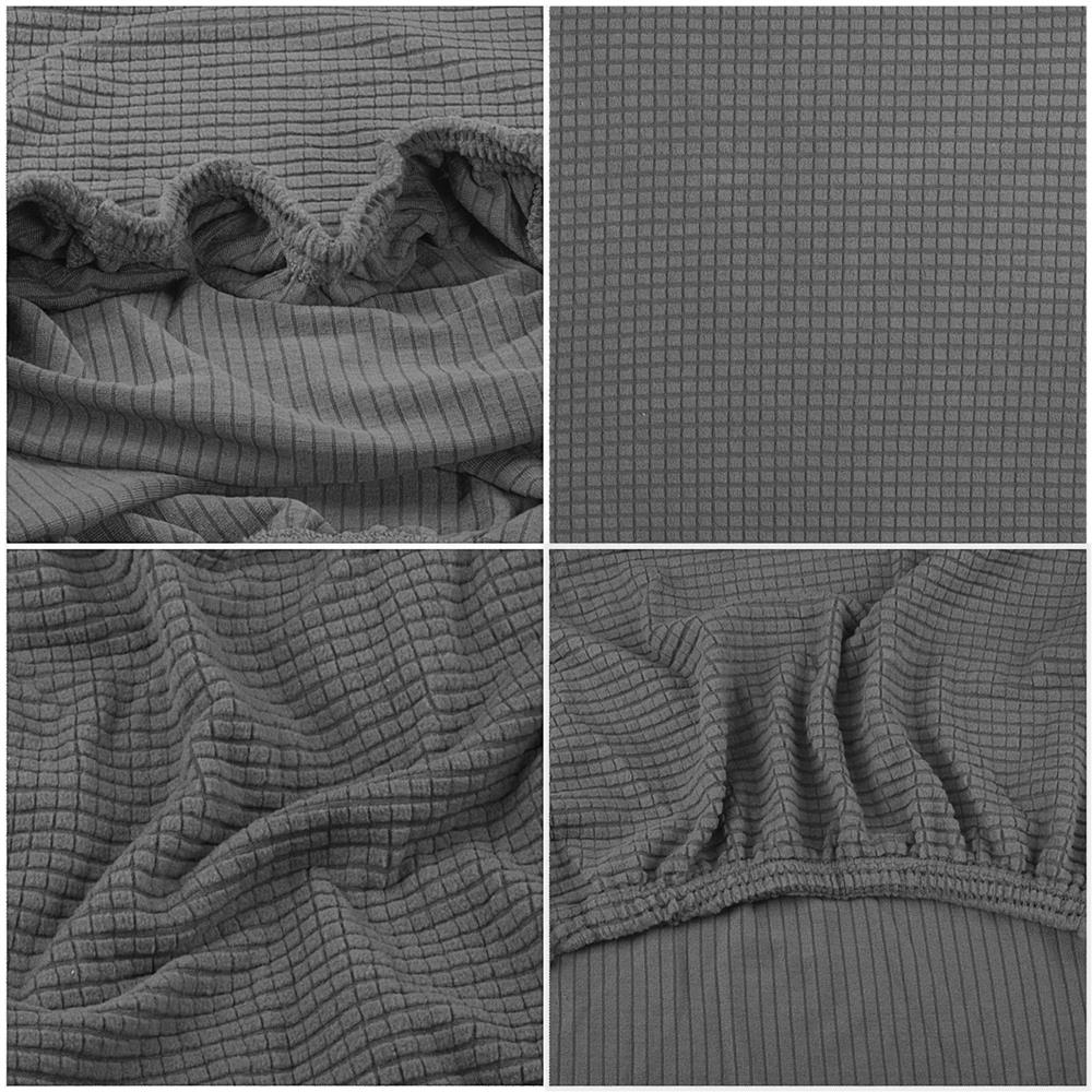 Set 4 huse universale pentru scaun, marime universala, poliester si spandex, 45 cm x 60 cm, gri