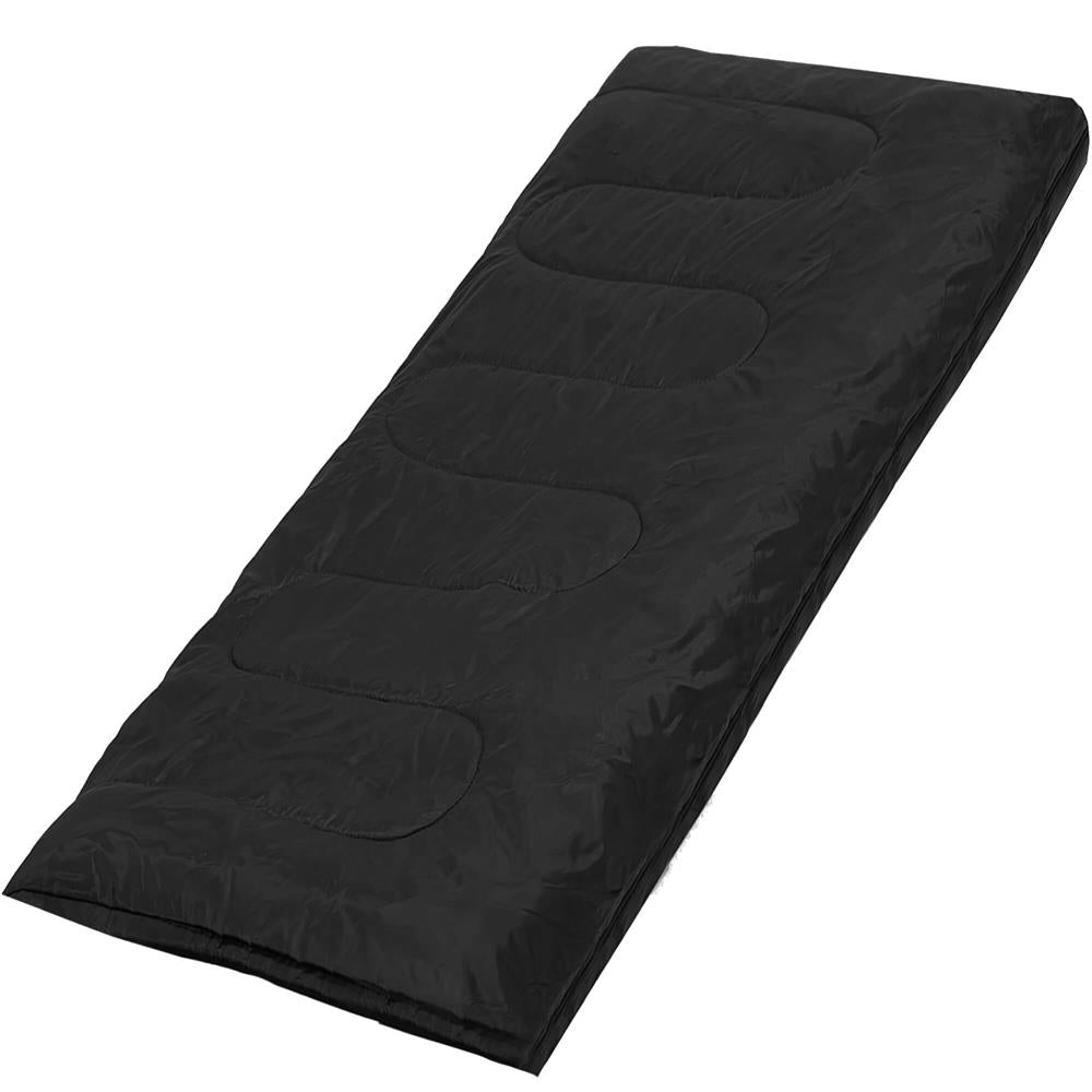 Sac de dormit, cu geanta de transport, 190x73cm, 10-25grade, culoare negru