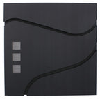 Cutie postala de exterior, pentru gard sau perete, din otel zincat, cu incuietoare, 37x11x37cm, gri inchis