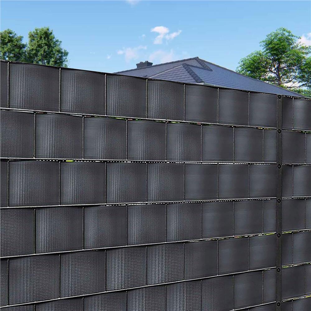 Panou de gard pentru intimitate in gradina, PVC Premium, 26 x 0.19 m, gri antracit