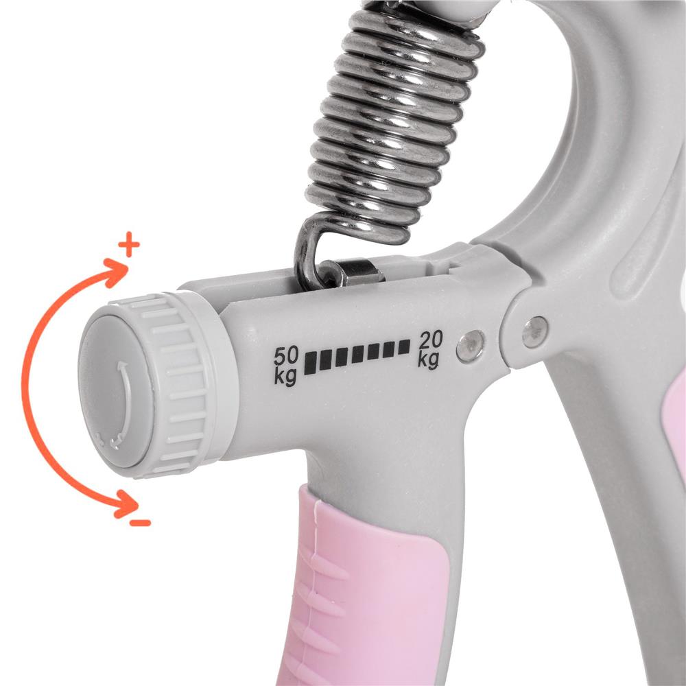 Flexor pentru exercitii antebrat, ajustabil, rezistenta 20-50kg, roz