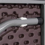 Masa dreptunghiulara pliabila multifunctionala, 1.8 m x 0.75 m x 0.75 m, imitatie ratan, maro