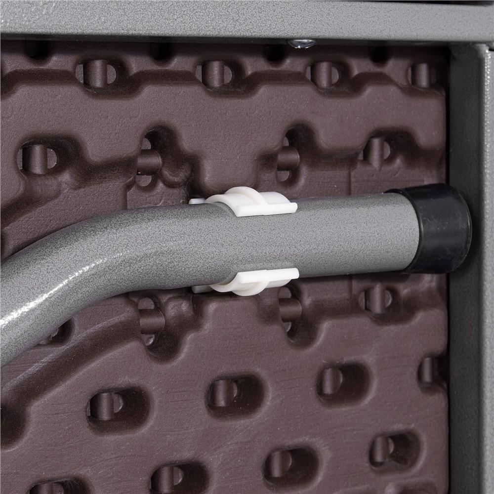 Masa dreptunghiulara pliabila multifunctionala, 1.8 m x 0.75 m x 0.75 m, imitatie ratan, maro