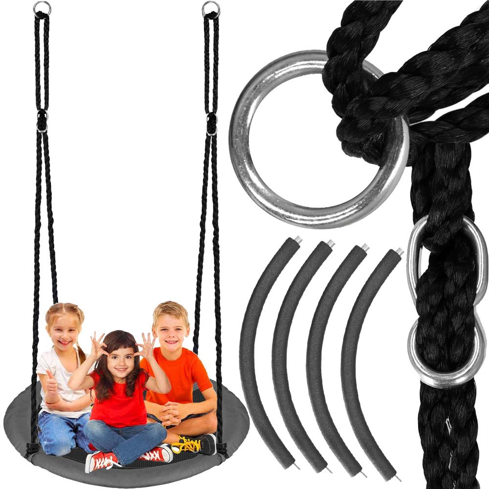 Leagan tip cuib 110cm, inaltime reglabila, 150 kg, Gri