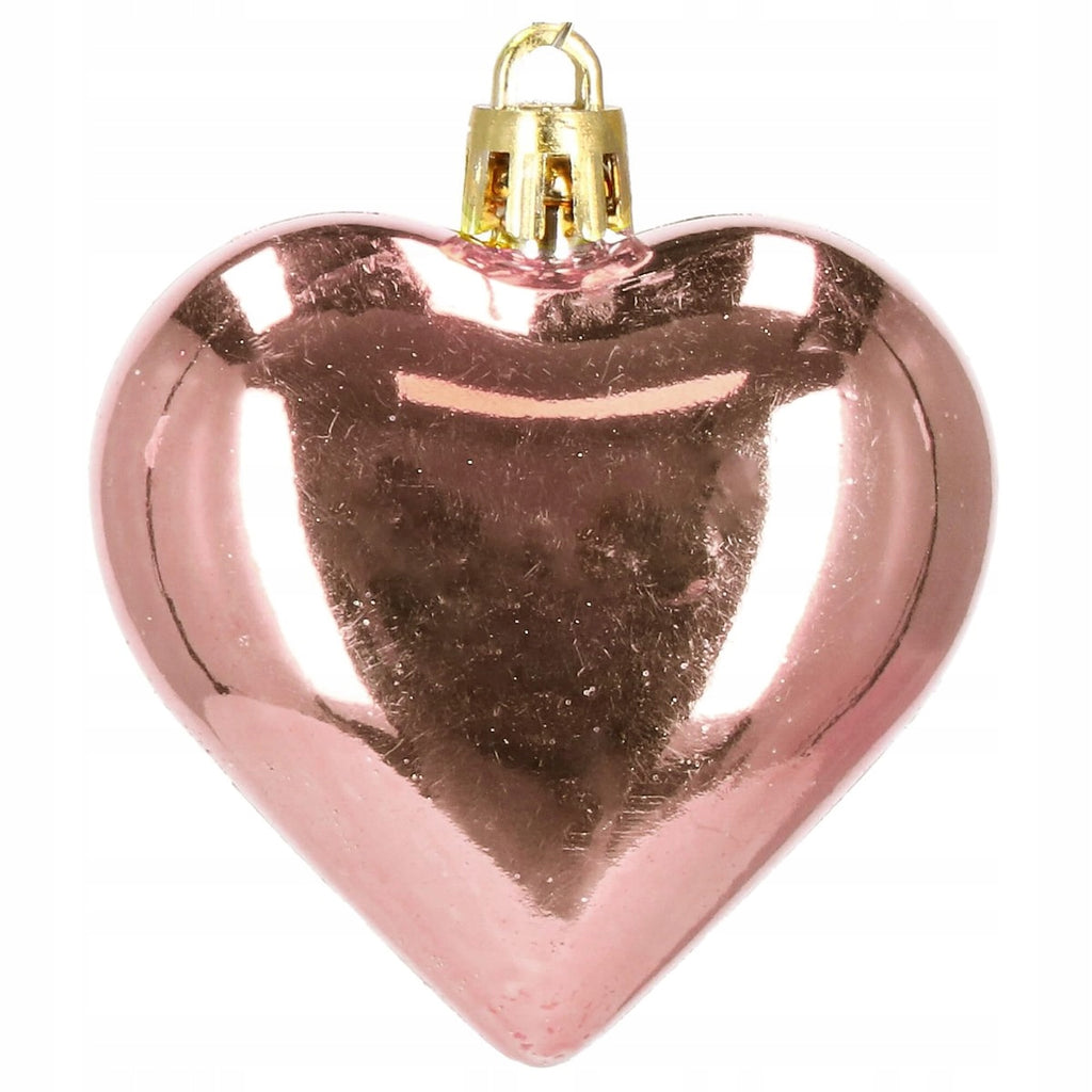 Set globuri si decoratiuni de Craciun, 152 piese, diverse dimensiuni, roz auriu