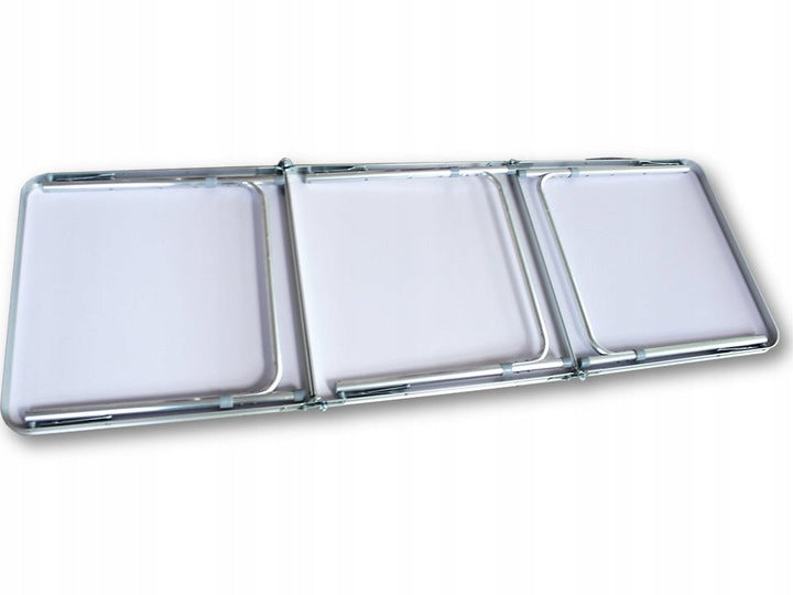 Masa pliabila metalica pentru gradina sau picnic, blat MDF, inaltime reglabila, 180x60cm