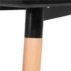 Masa dining bucatarie, dreptunghiulara, 120x80x74 cm, Blat MDF, Picioare lemn, Negru