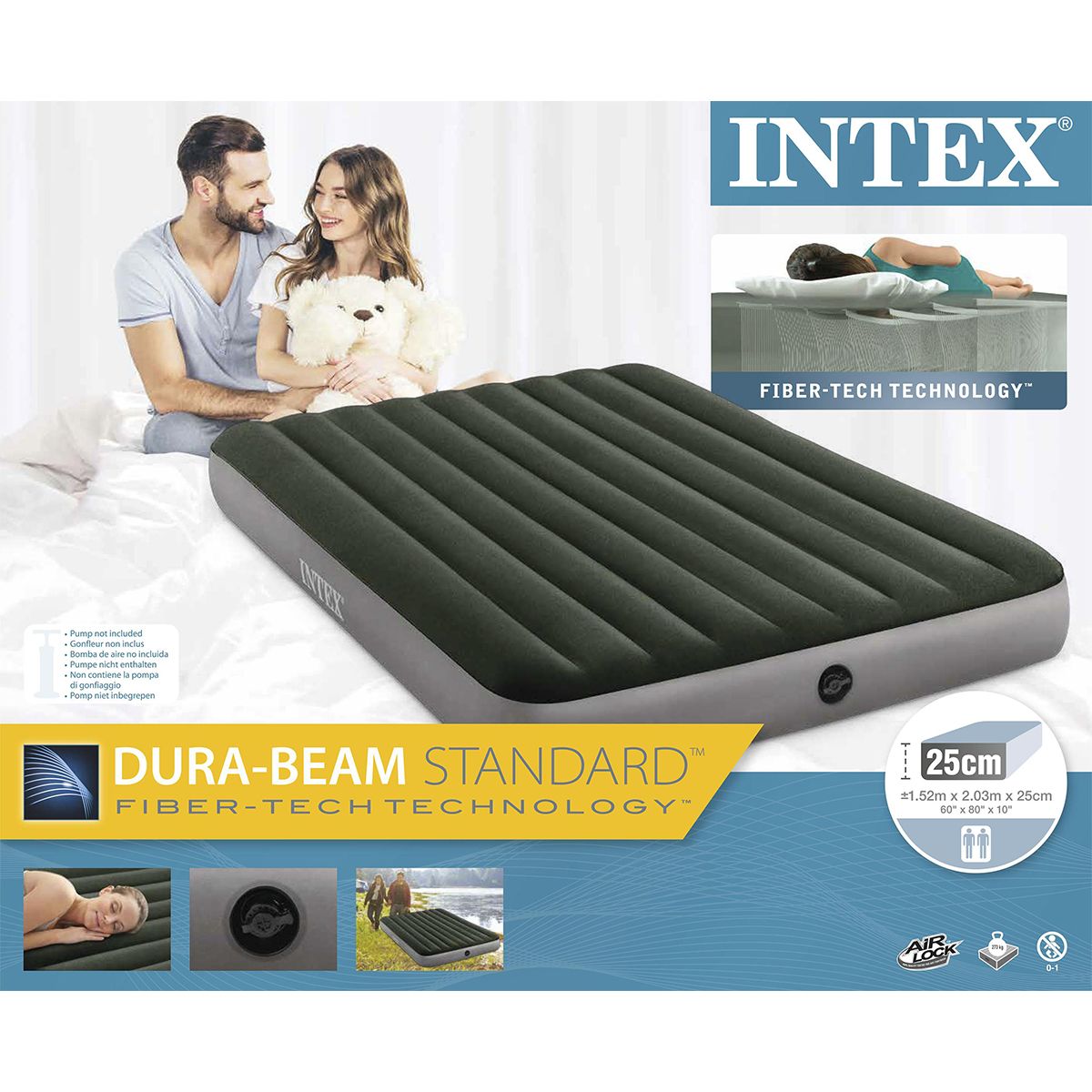 Saltea Intex Prestige Downy Qyeen Dura-Beam 152x203x25cm