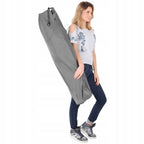 Pat pliant pentru camping, cu saltea si perna, structura metalica, 190x70x37cm, gri