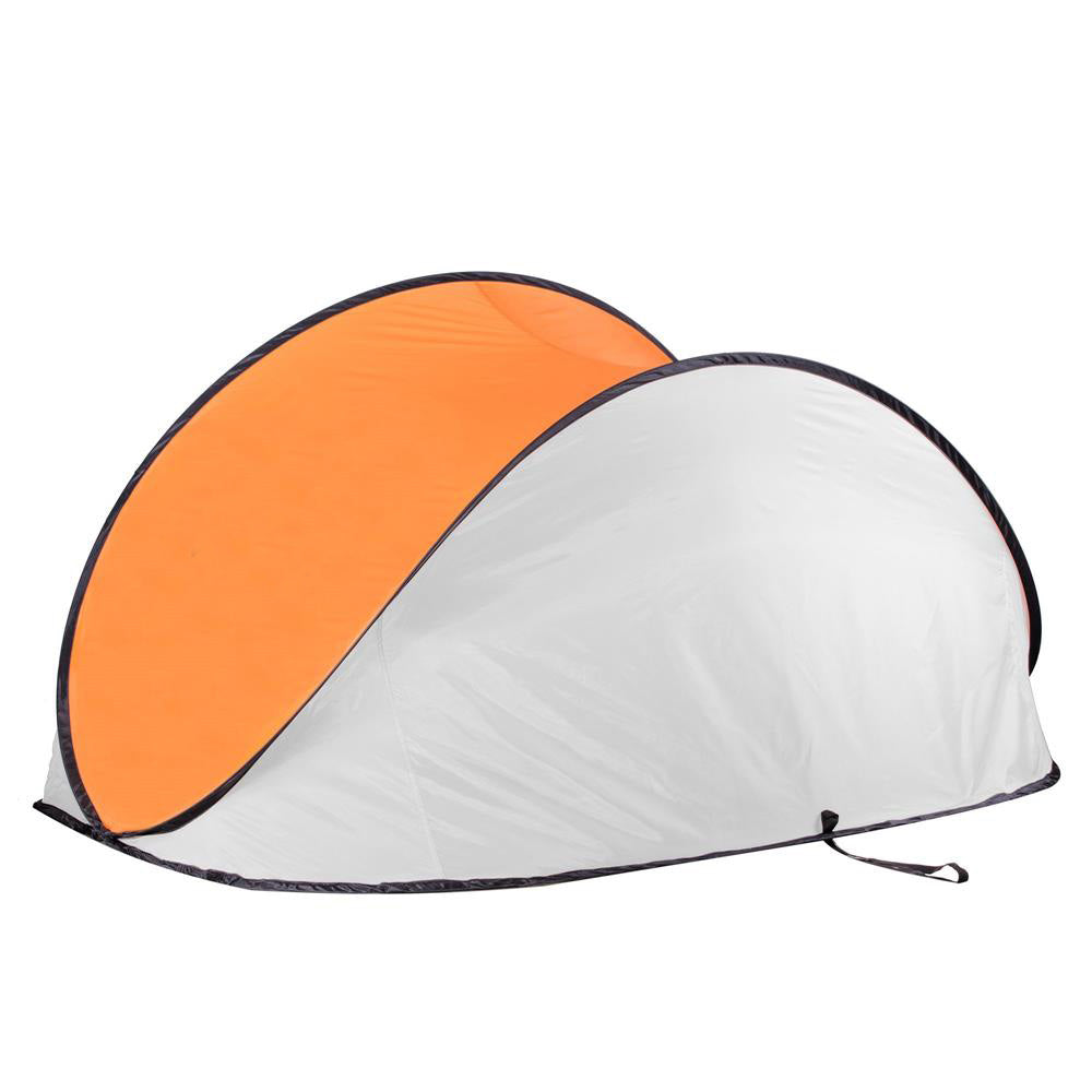 Cort plaja si picnic semi-deschis , protectie UV, 200x120x110cm, portocaliu gri