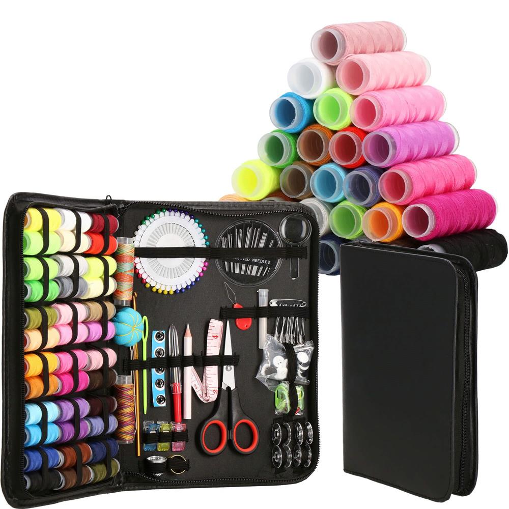 Set articole de cusut cu geanta de depozitare, 183 piese