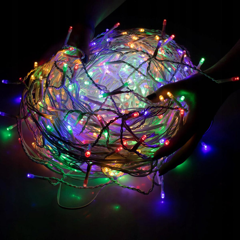 (DL) Ghirlanda luminoasa 500 LED-uri, 20m, pentru interior/exterior, telecomanda, iluminare multicolora