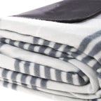 Patura pentru picnic sau plaja, cu folie izolatoare si maner, 200x200cm, albastru gri