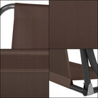 Husa din panza pentru leagan gradina de 4 persoane, sezut si spatar, 160x100cm, maro