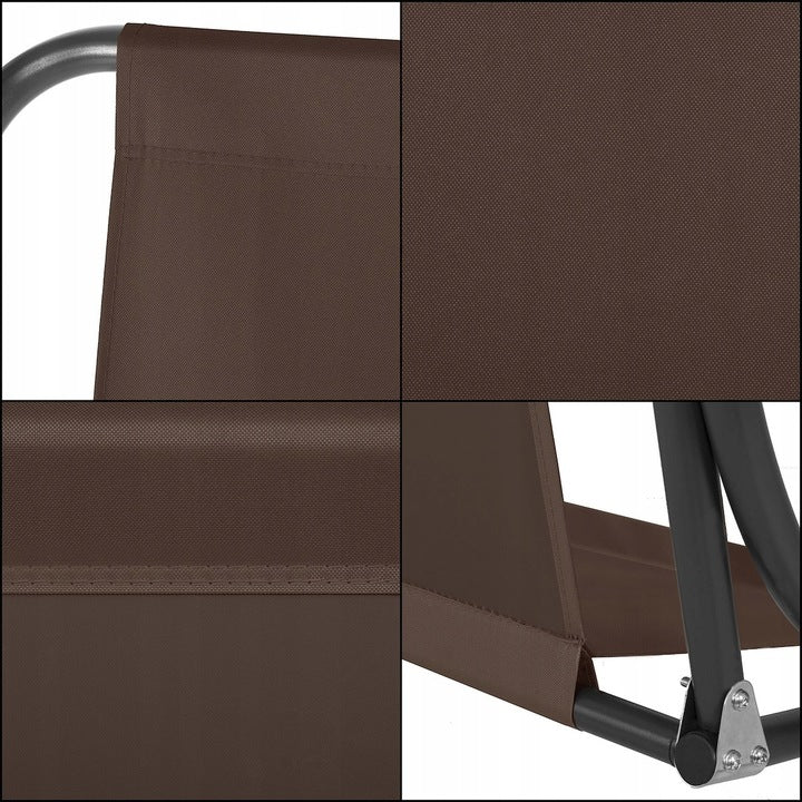 Husa din panza pentru leagan gradina de 4 persoane, sezut si spatar, 160x100cm, maro