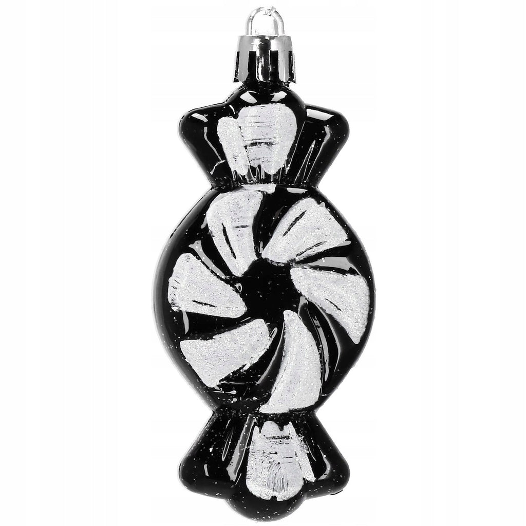 Set globuri si decoratiuni de Craciun, 77 piese, diverse dimensiuni, negru