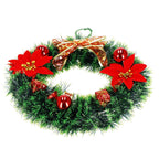 Coronita pentru Craciun, 35 cm, din brad artificial, cu decoratiuni, verde