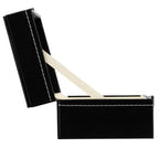 Cutie depozitare si organizare ceasuri, MDF, piele ecologica, 30x11x8cm, negru