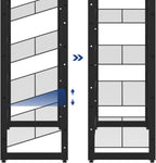 SONGMICS Raft pentru pantofi suprapozabil, pe 12 nivele, din metal, cu rafturi reglabile, pentru 48-60 perechi, 31x 93x223cm, negru