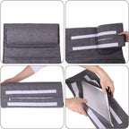 SONGMICS Scaun balansoar din lemn, suport picioare reglabil, maxim 150kg, 67x115x91cm, gri inchis