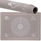 Plansa din silicon alimentar de framantat aluat, rezistenta la temperaturi ridicate, 65x45cm, gri