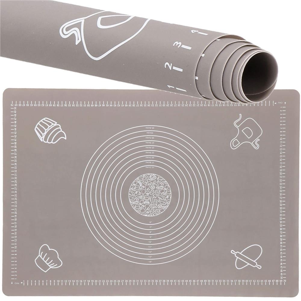 Plansa din silicon alimentar de framantat aluat, rezistenta la temperaturi ridicate, 65x45cm, gri