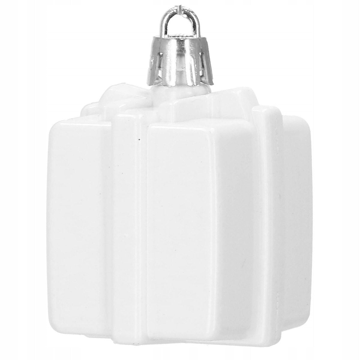 Set globuri si decoratiuni de Craciun, 101 piese, diverse dimensiuni, alb