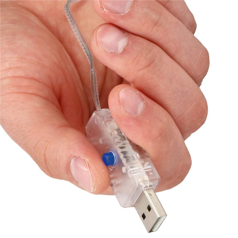 Ghirlanda luminoasa tip perdea 300 LED-uri, 3x3m, pentru interior, alimentare USB, alb