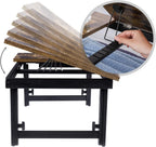 SONGMICS Masa de pat pentru laptop, plabila si reglabila, 55x35x23 cm, maro