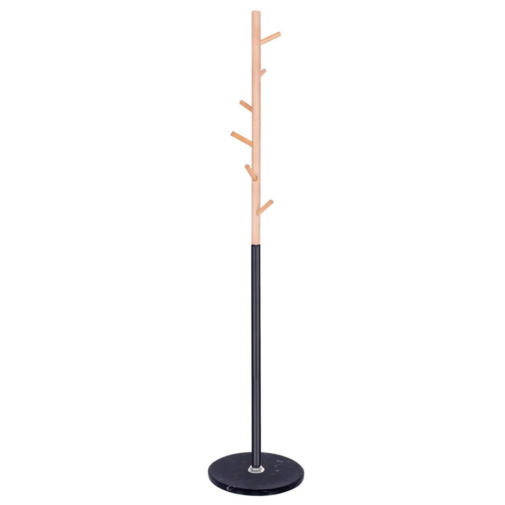 Cuier tip pom din metal , 6 agatatoare, 180cm, negru maro
