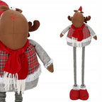 (DL) Figurina Craciun, Ren, picioare telescopice, inaltime extensibila 55-95cm
