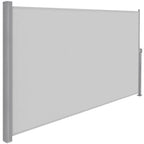 Paravan lateral pentru intimitate, extensibil, sistem fixare inclus, 160x300cm, gri deschis